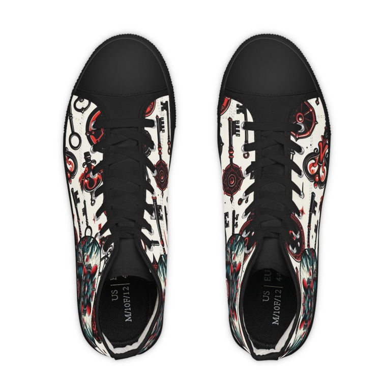 Orisha Eshu “Key Holder” High Top Sneakers – Gift for Devotee or Godparent
