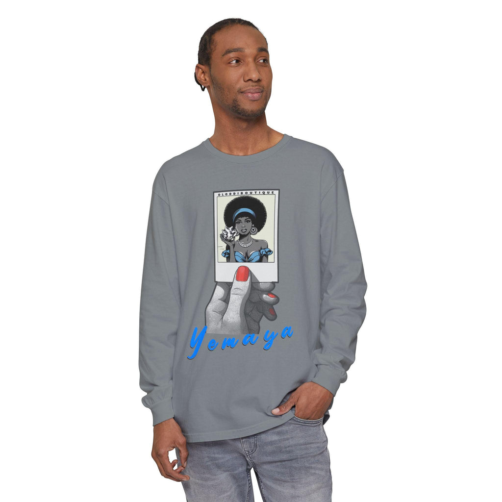 Polaroid Yemaya Long Sleeve Tee for Devotee & Godparent ! Orisha Polaroid Collection