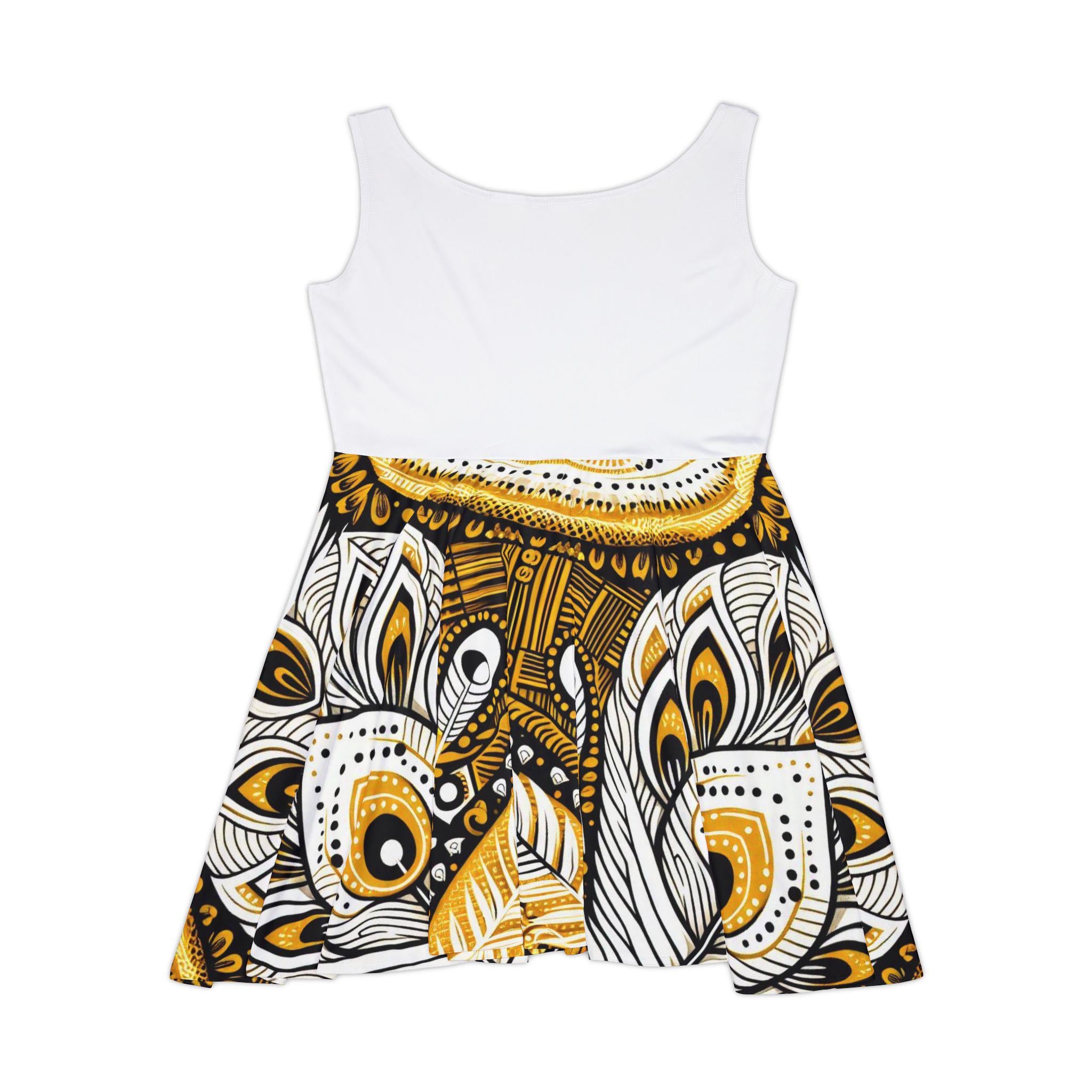 Maferefun OSHUN ladies Summer Skater style Dress! Gift for Devotee or Godparent! Ashe OSHUN Stylish Summer Dress!