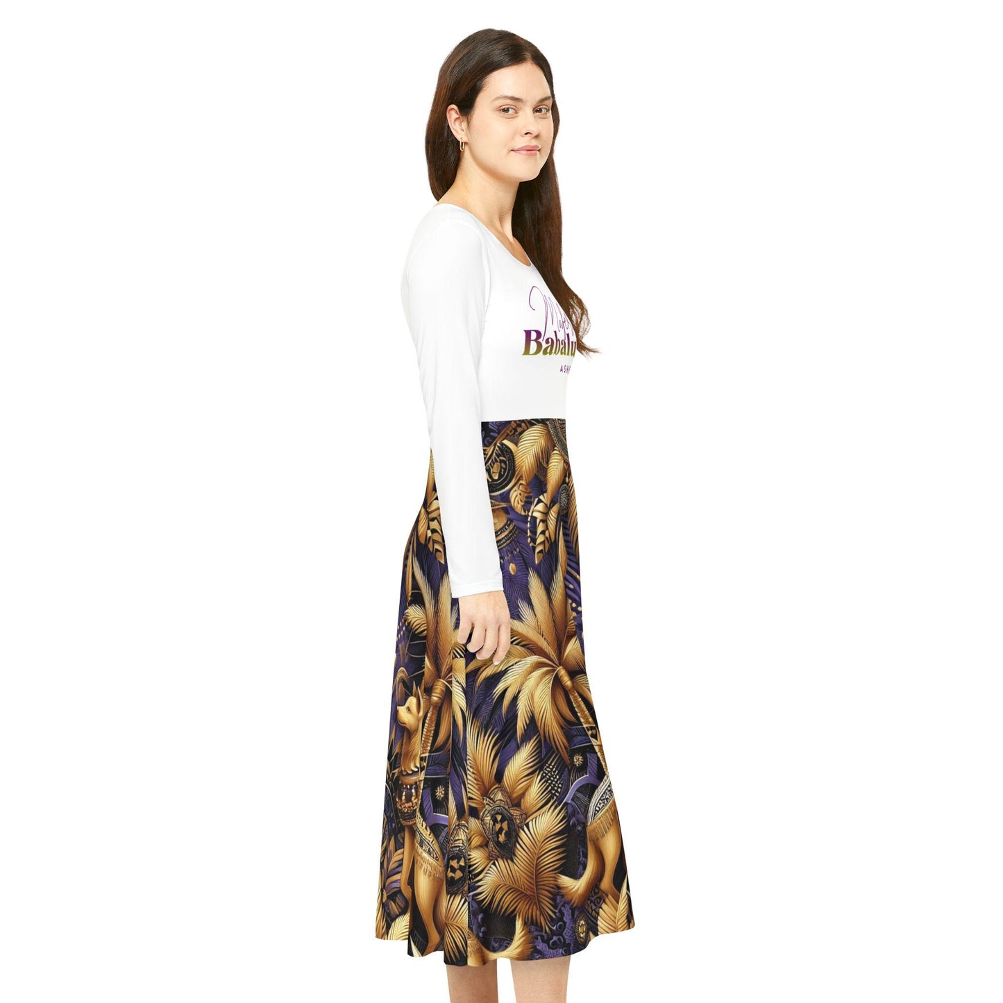 Maferefun "BABALU AYE" Long Sleeve Dress! Gift for Devotee or GodParent! Fall/Winter Lucumi Tradition Inspired Dress!