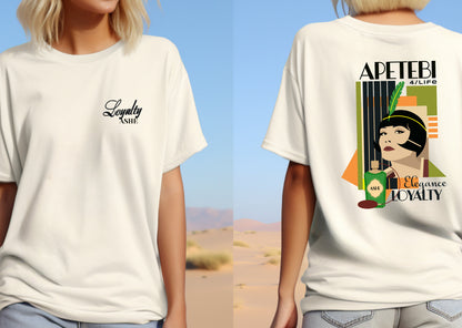 APETEBI "Loyalty and Elegance" Art deco Style Tshirt. Apetebi for Life Ashe Tee. Apetebi Orunla ladies tshirt