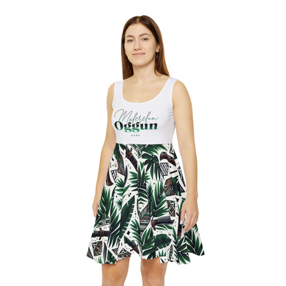 Orisha OGGUN Summer Skater Style Dress! Gift for Devotee,friend or Godmother! omo oggun! Maferefun Oggun summer boho Dress! ashe oggun!