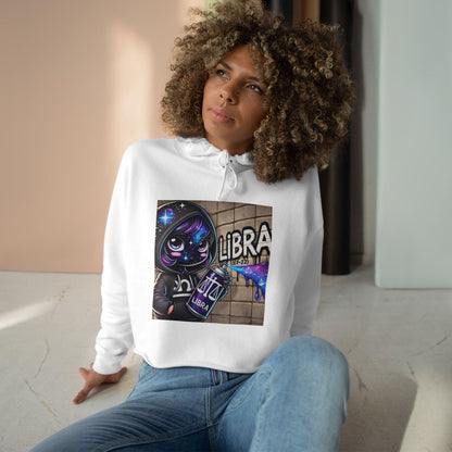 Astrology-Inspired LIBRA Crop Hoodie, Zodiac Apparel for Astrology Lovers, Birthday Gift for Libras, Casual Fashion, Everyday Wear