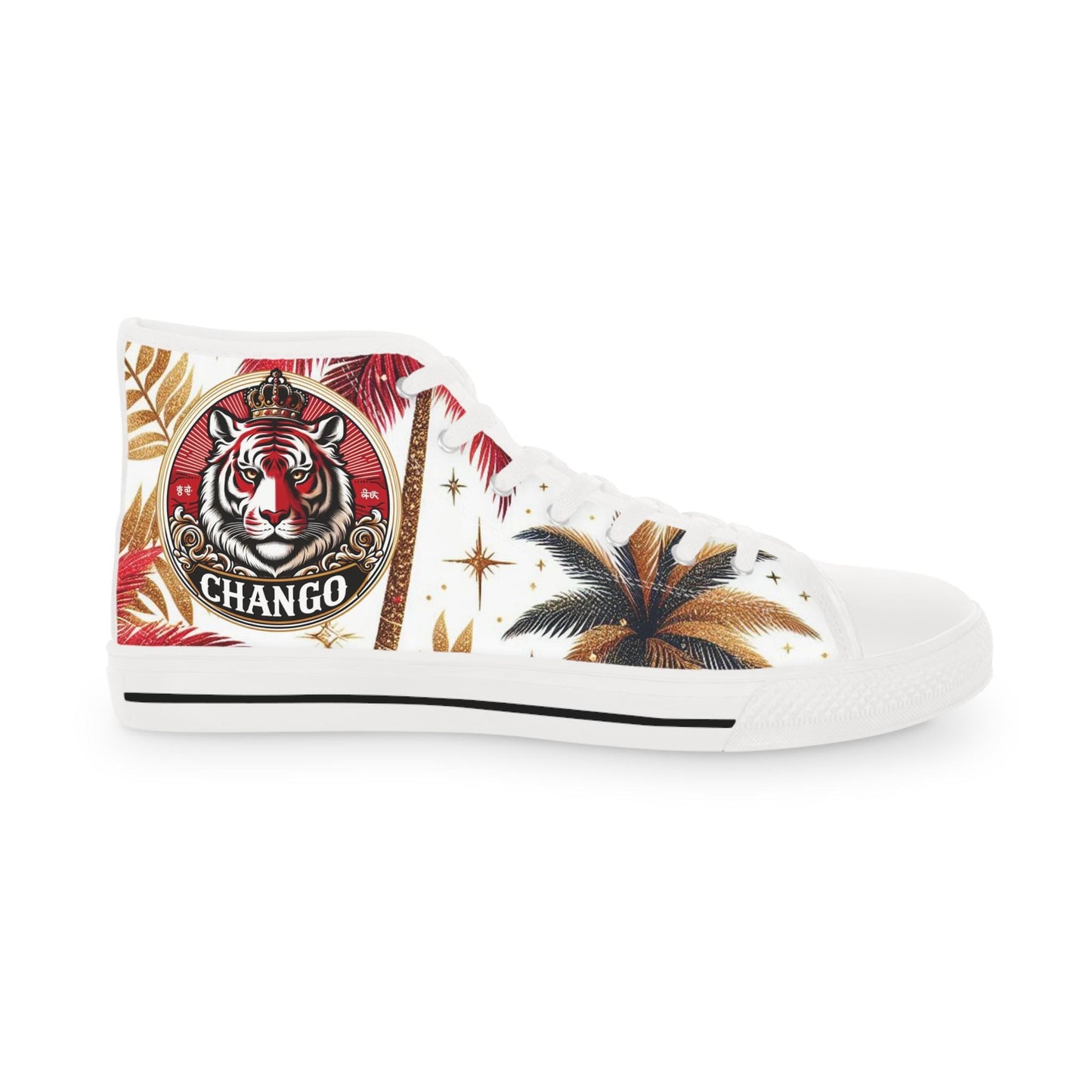 Orisha CHANGO Inspired High Top Stylish Sneakers! gift for Devotee of Godparent!