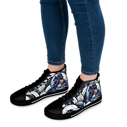 Maferefun YEMAYA High-Top Sneakers – Orisha Urban Style | Gift for Devotee or Godparent