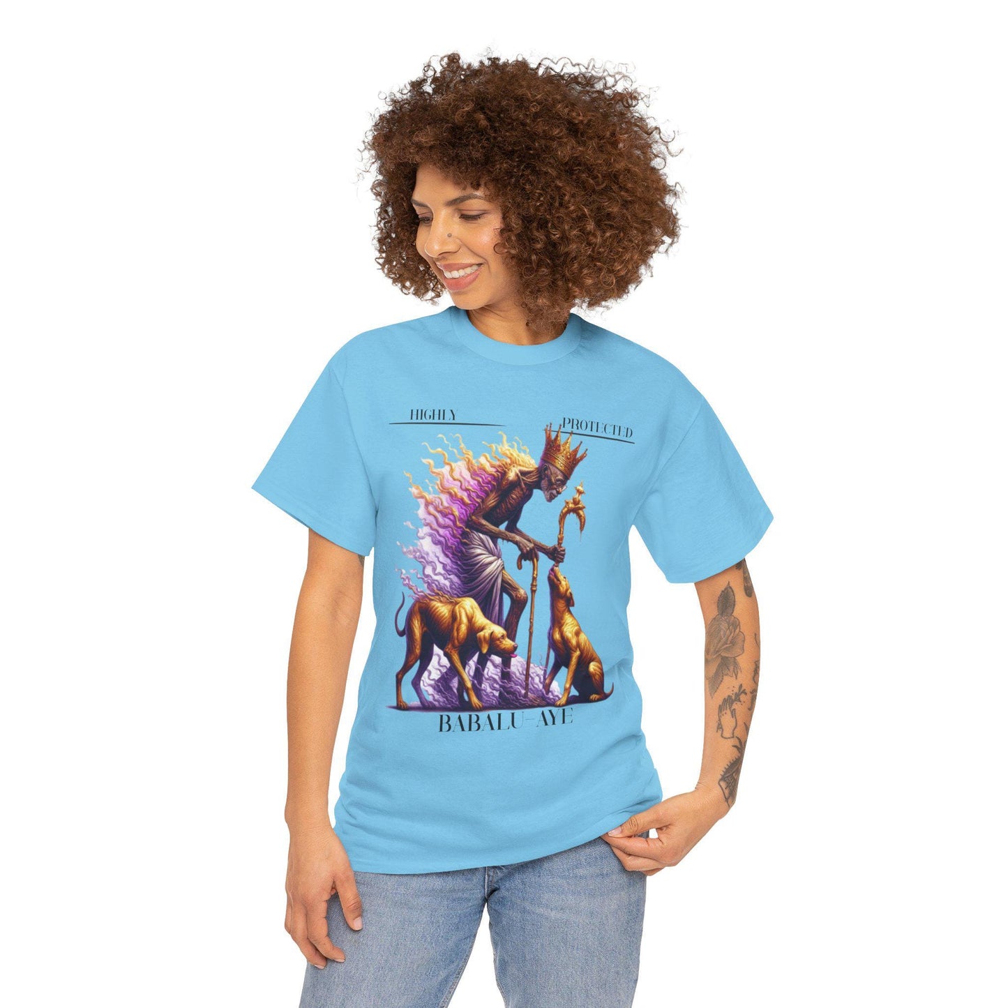 Highly Protected BABALU AYE Orisha Graphic Tshirt , gift for godparent or devotee!