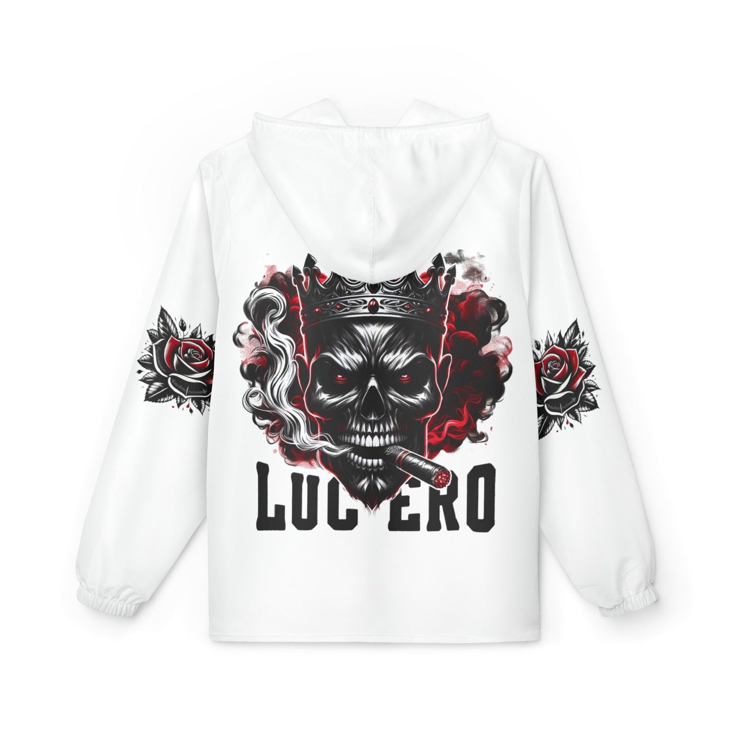 LUCERO "Skulls & Roses" Palo Mayombe White Windbreaker Jacket! Somos!