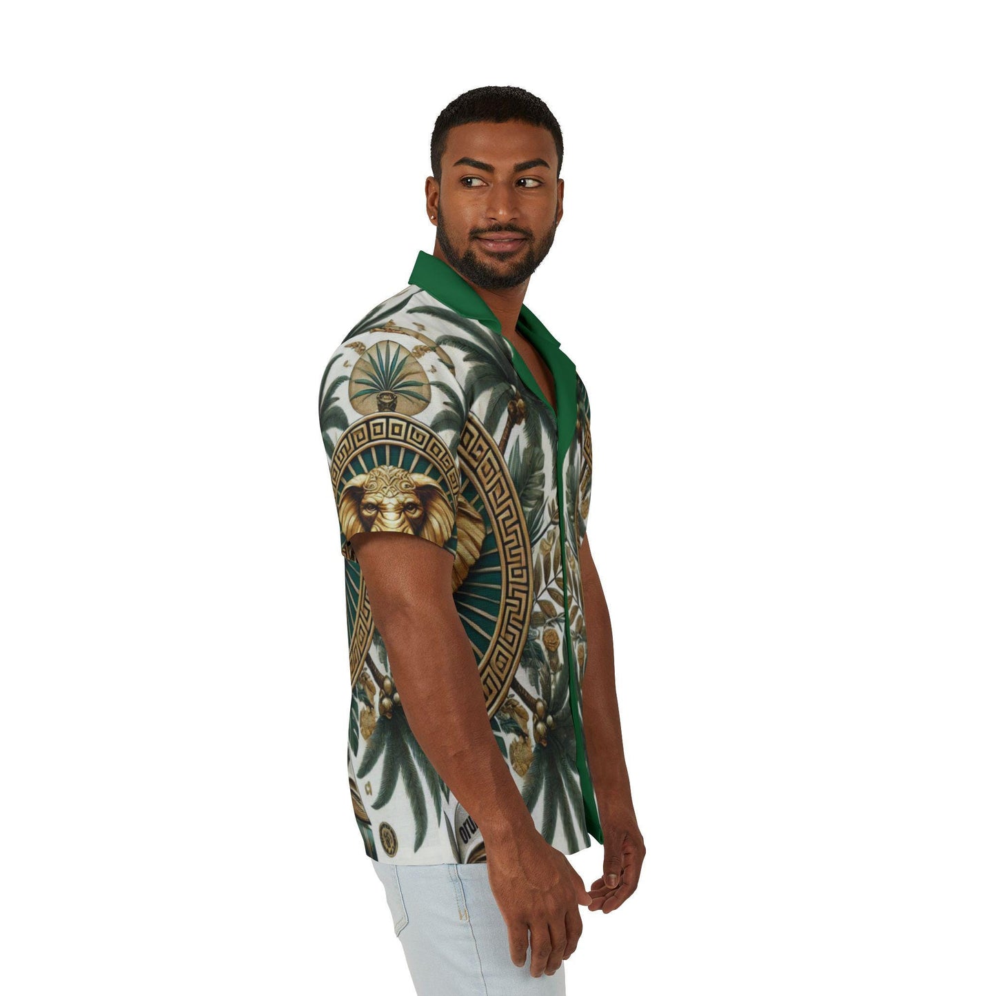 Orisha Orunla Hawaiian Style Button Down Shirt - Gift for Devotee or Godparent