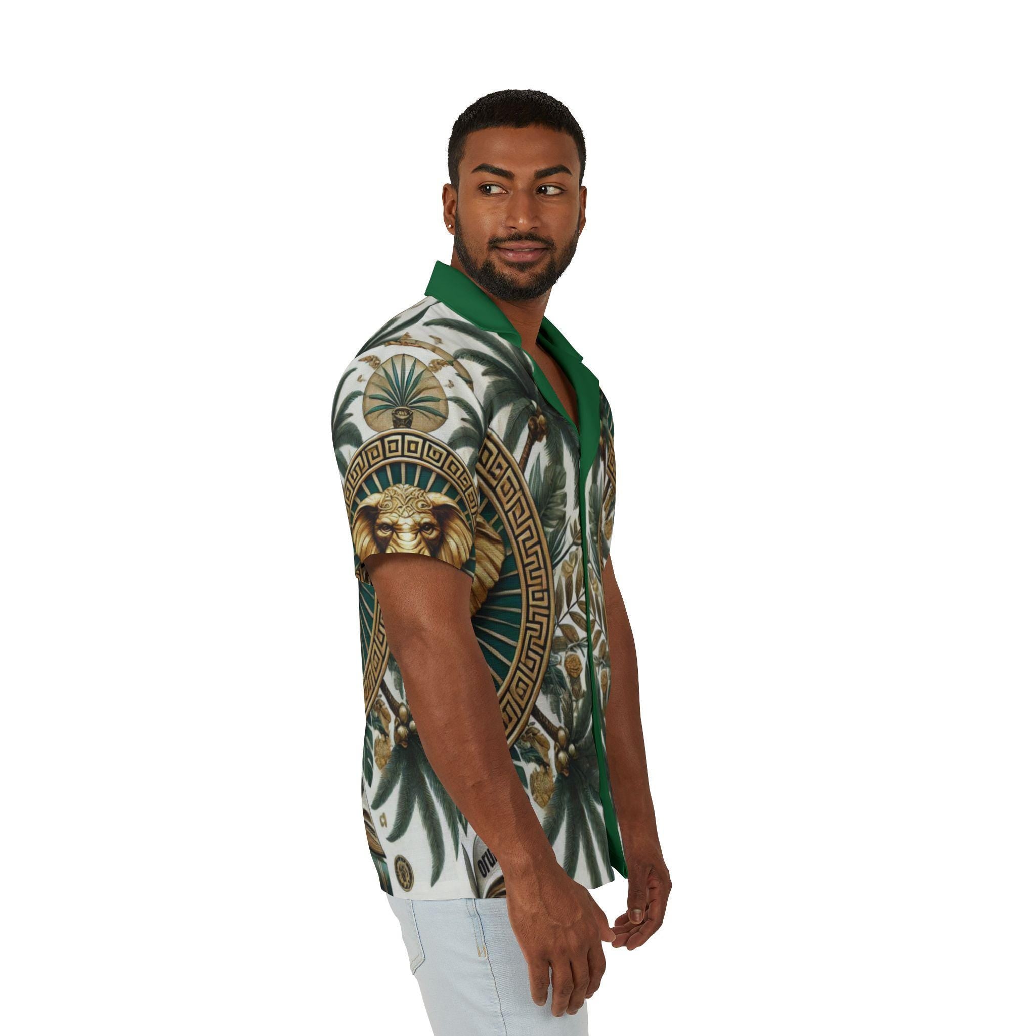 Orisha Orunla Hawaiian Style Button Down Shirt - Gift for Devotee or Godparent