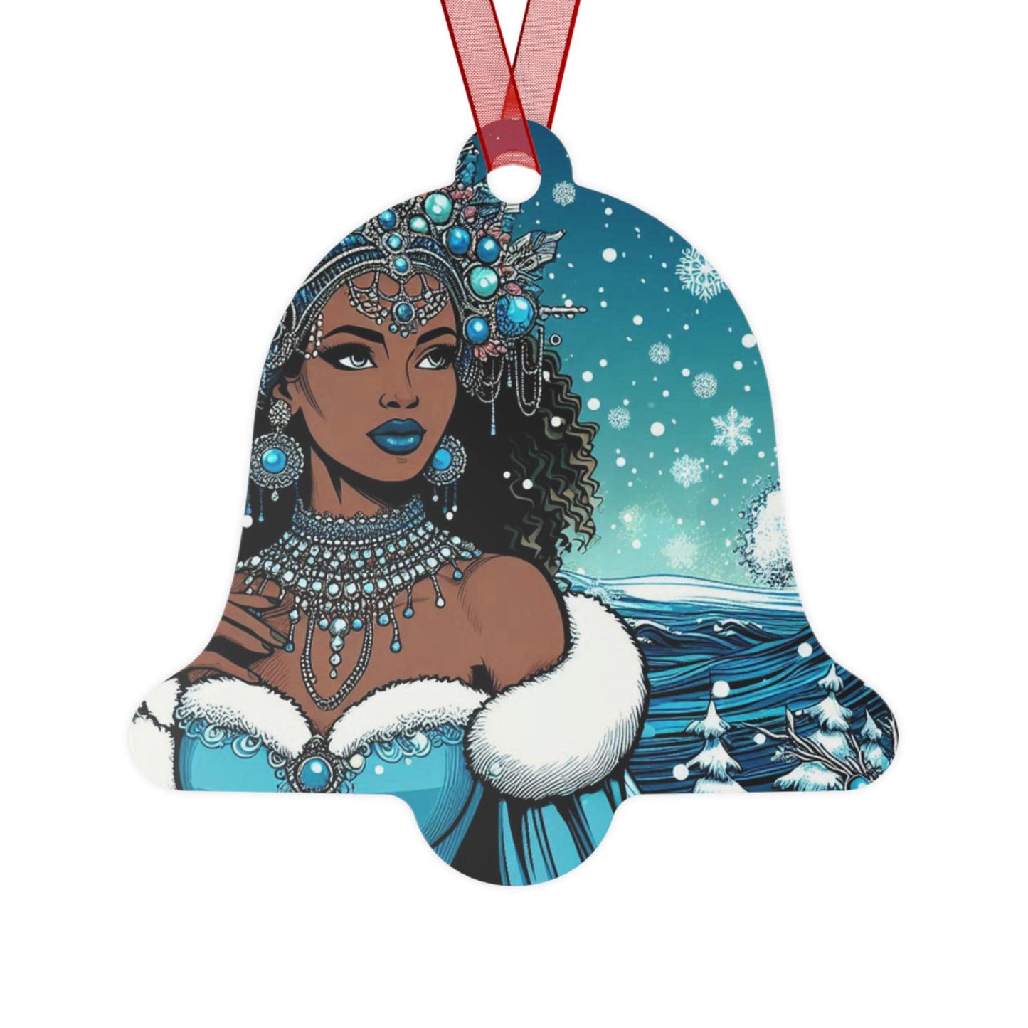Maferefun YEMAYA Winter Ornament – Orisha Holiday Decor | Gift for Devotee or Godparent