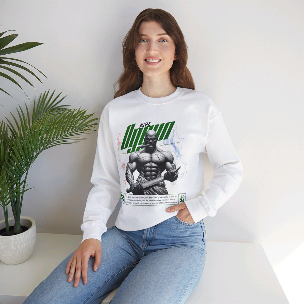 Orisha Oggun Marble Royalty Sweatshirt - Ruler of Iron | Gift for Devotee or Godparent