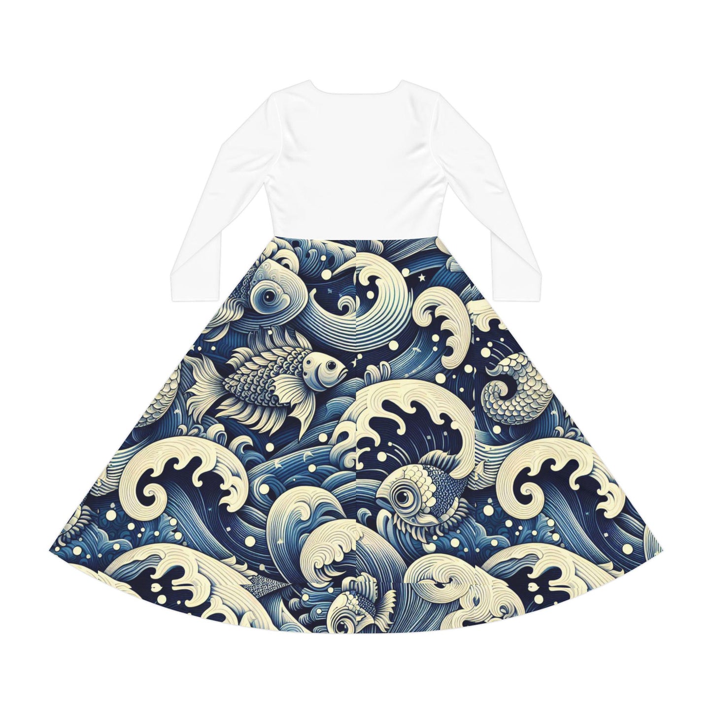 Maferefun YEMAYA Long Sleeve Dress! Gift for Devotee or Godparent! Fall/Winter Lucumi Based Yemaya Dress!