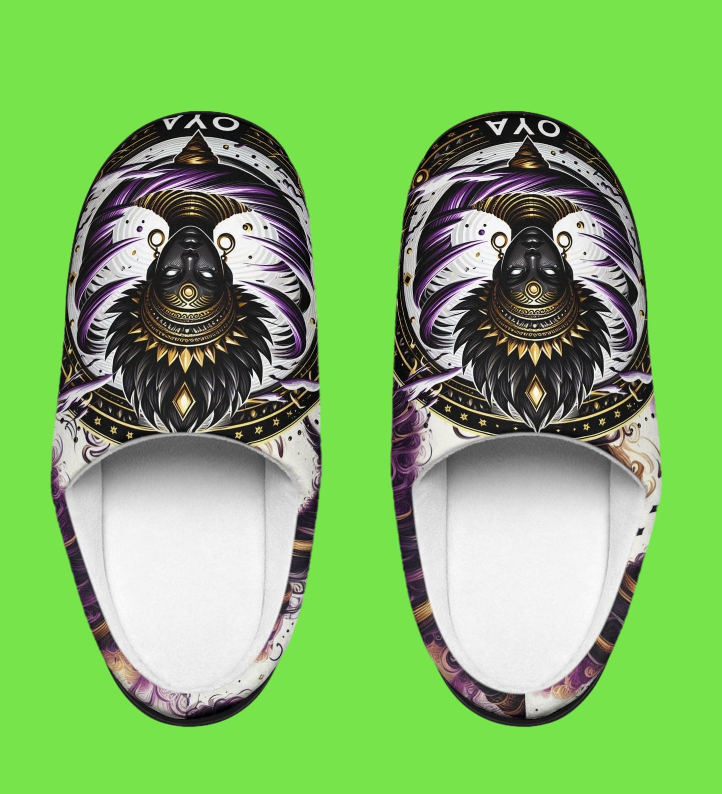 Orisha OYA "Purple Tornados" Stylish Comfy indoor slippers, oya yansa slippers, gift for devotee or godparents