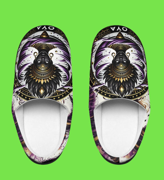 Orisha OYA "Purple Tornados" Stylish Comfy indoor slippers, oya yansa slippers, gift for devotee or godparents