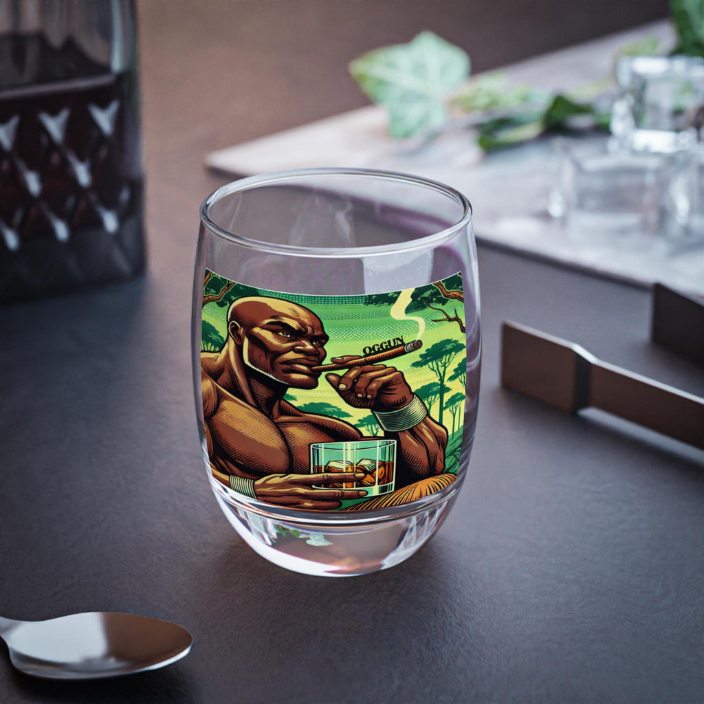 Oggún “Cheers To” Whiskey Style Drinking Glass – Gift for Devotee or Godparent