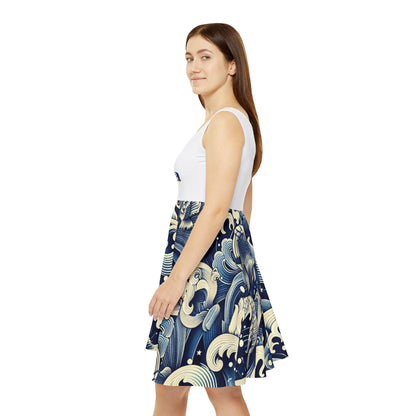 Maferefun YEMAYA Summer Skater Style Dress!Gift for Devotee or Godparent! Lucumi Based Yemaya Dress