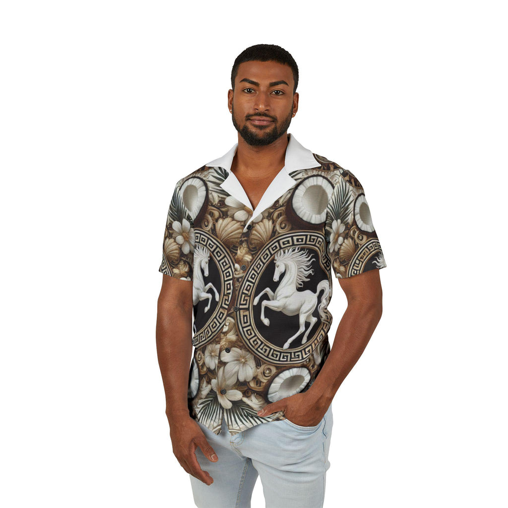 Orisha Obatala Hawaiian Style Button Down Shirt - Gift for Devotee or Godparent