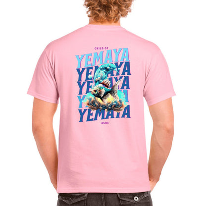 YEMAYA Ashe Shirt! "Child of Yemaya Always" urban style tshirt! Yemaya fish and dolphins Tshirt!