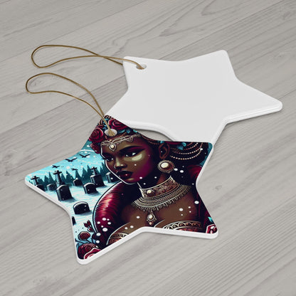 Orisha OYA winter theme Ornament, Orisha festive decor!  Gift for devotee or godparent!