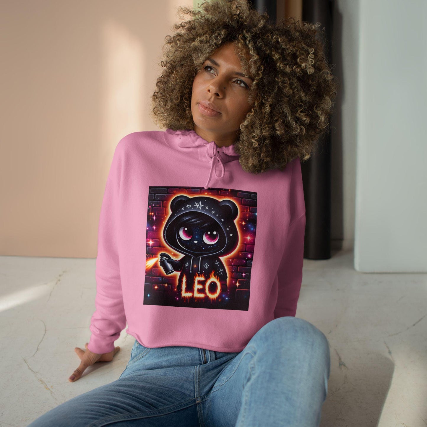 Cute Leo Crop Hoodie - Perfect for Astrology Lovers, Zodiac Gift, Trendy Streetwear, Cozy Layering, Unique Birthday Present