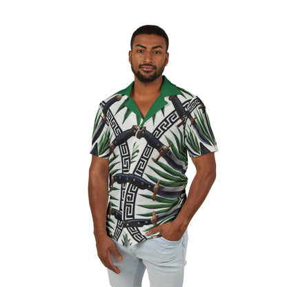 Orisha Oggun Hawaiian Style Button Down Shirt - Gift for Devotee or Godparent
