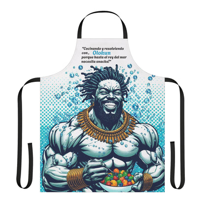 Maferefun OLOKUN “Cocinado” Apron – Blessed Kitchen Gift for Devotees, Godparents & Chefs