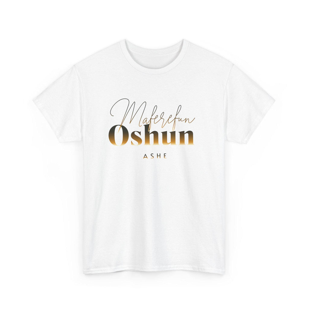 Maferefun OSHUN "A Queen in Africa" tee! Orisha based, Lucumi tradition, Urban Style Tshirt! Gift for Godparent or Devotee!