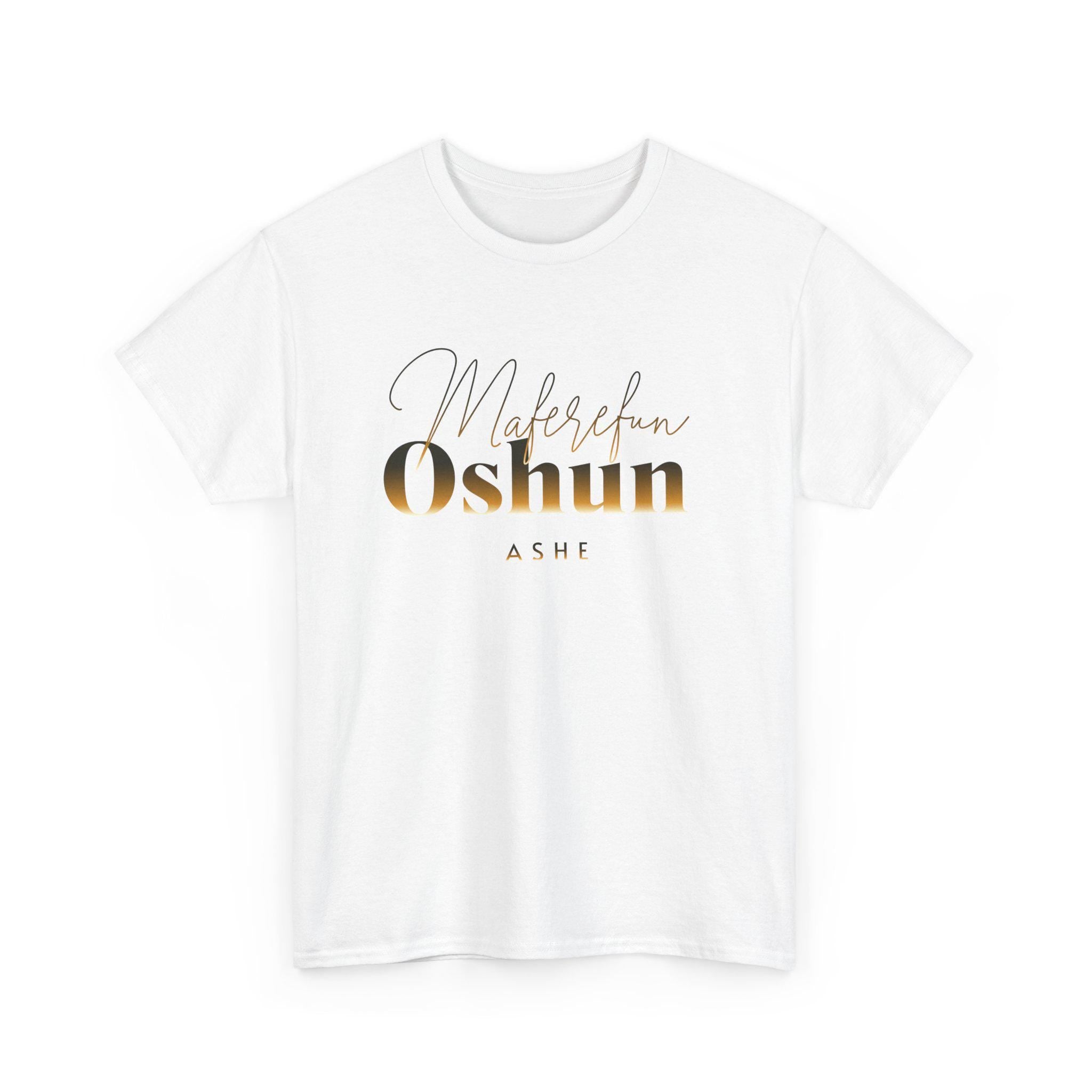 Maferefun OSHUN "A Queen in Africa" tee! Orisha based, Lucumi tradition, Urban Style Tshirt! Gift for Godparent or Devotee!