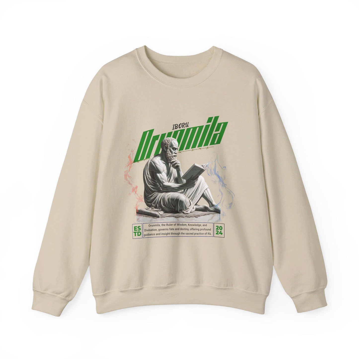 Orisha Orunmila “Marble Royalty” Sweatshirt – Ruler of Wisdom | Gift for Devotee or Godparent