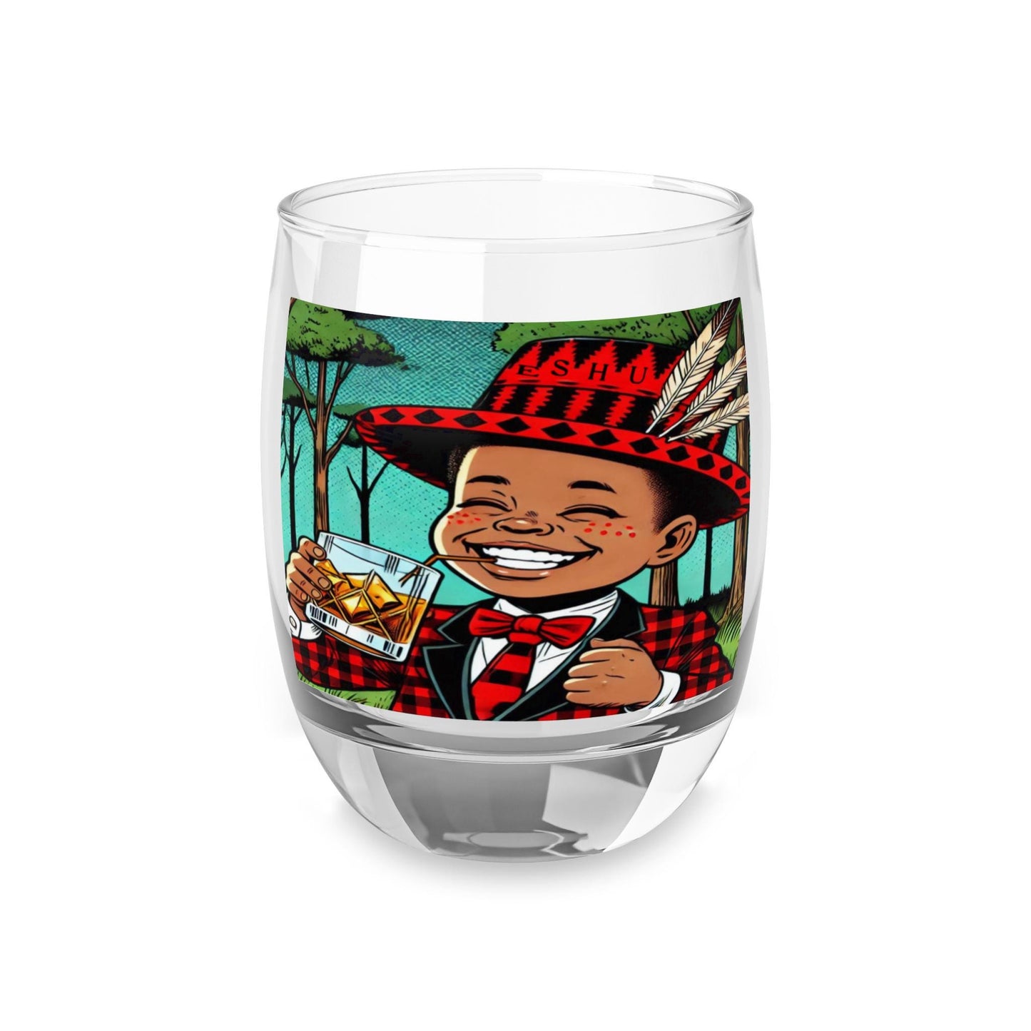 Eshu Ellegua “Cheers To” Whiskey Style Drinking Glass – Gift for Devotee or Godparent
