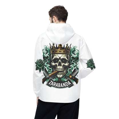 ZARABANDA "Skulls & Roses" Palo mayombe, White Stylish Windbreaker Jacket! somos!