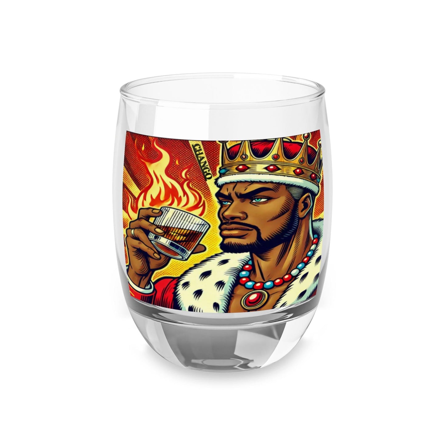 Changó “Cheers To” Whiskey Style Drinking Glass – Gift for Devotee or Godparent