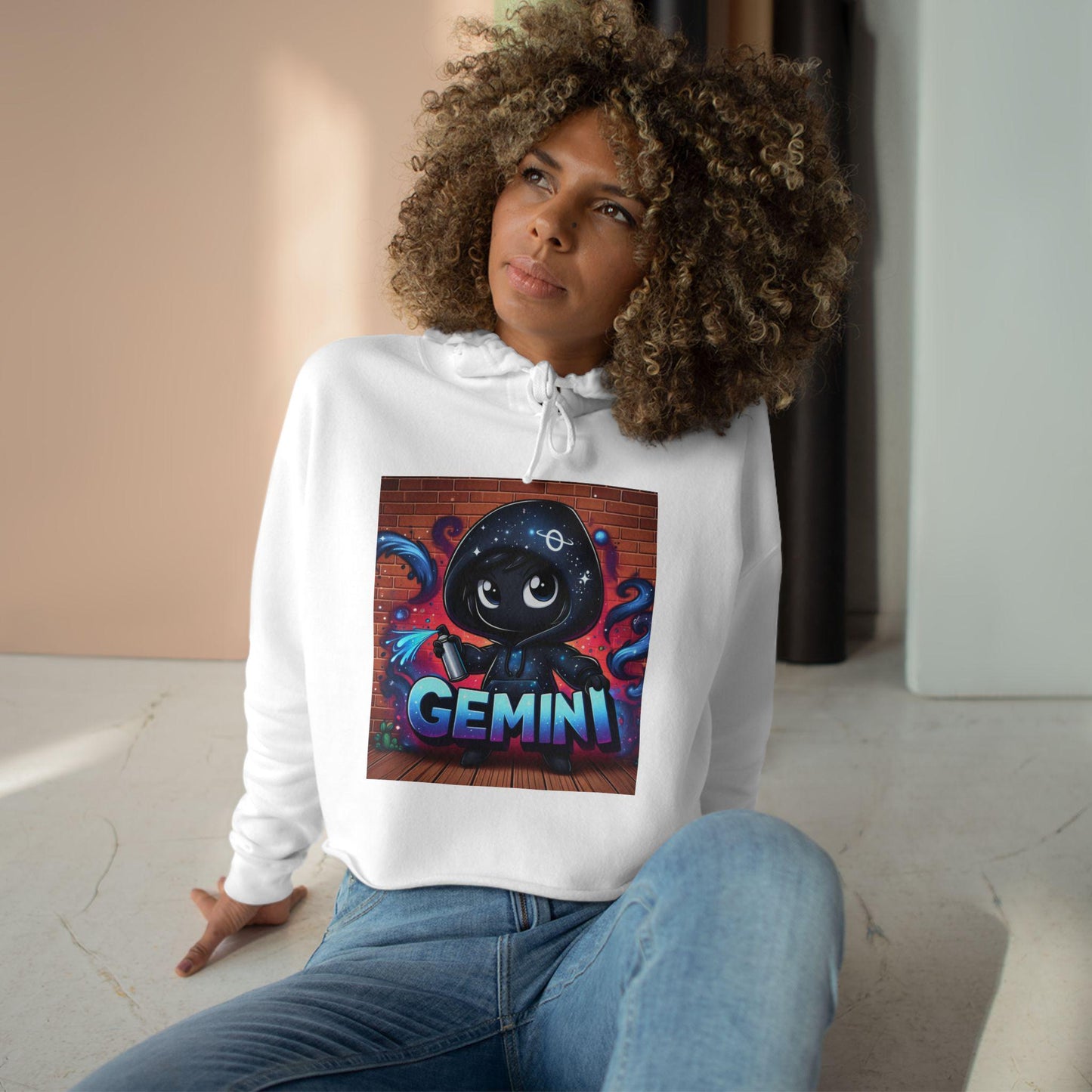 GEMINI Zodiac Sign Crop Hoodie, Astrology Inspired GEMINI Sign Cute Cropped hoodie!