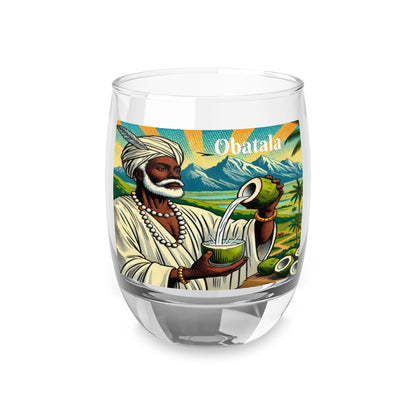 Obatalá “Cheers To” Whiskey Style Drinking Glass – Gift for Devotee or Godparent