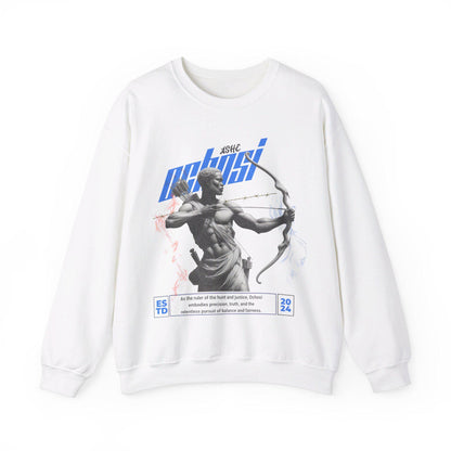 Orisha Ochosi “Marble Royalty” Sweatshirt – Ruler of the Hunt | Gift for Devotee or Godparent