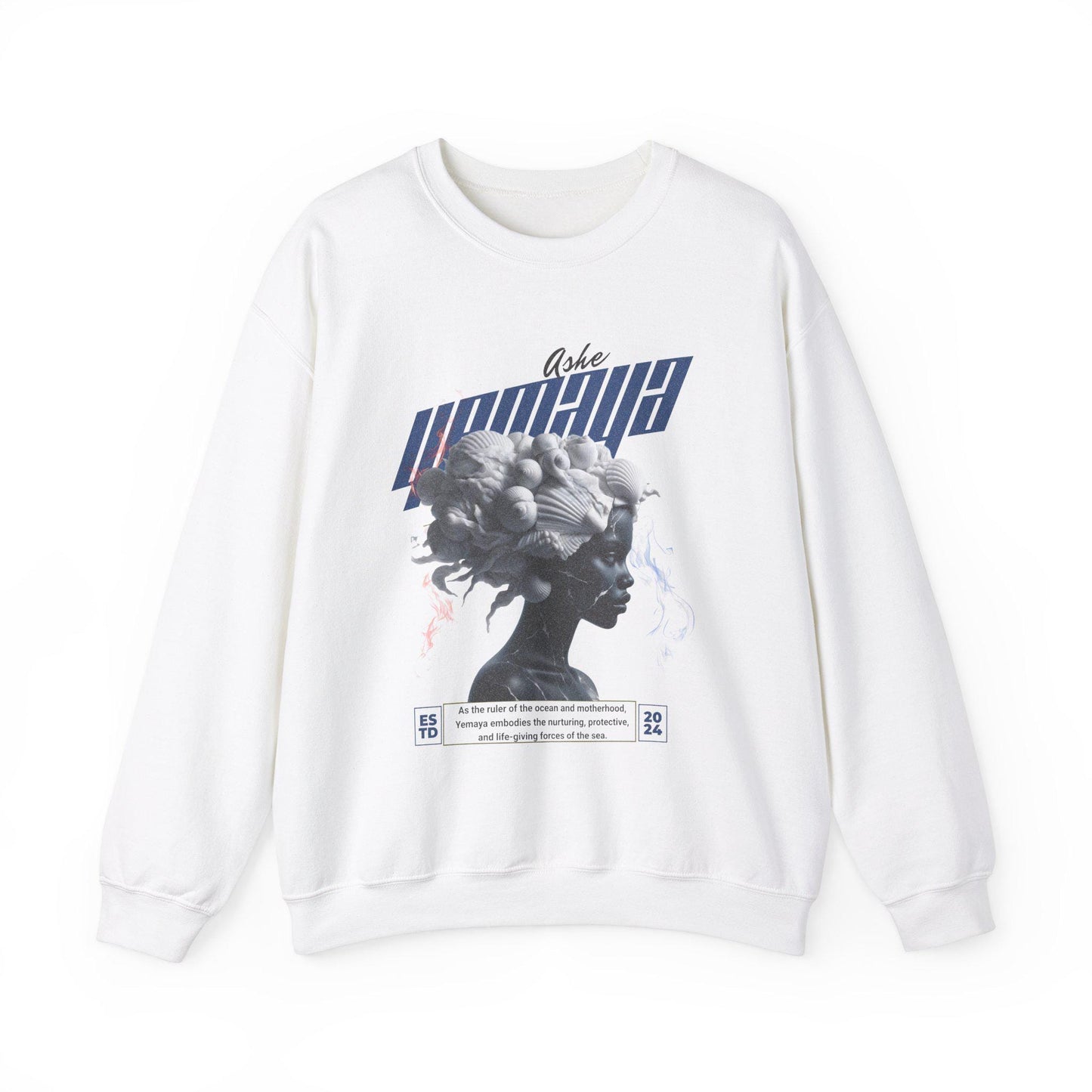 Orisha Yemaya “Marble Royalty” Sweatshirt – Ruler of the Ocean | Gift for Devotee or Godparent