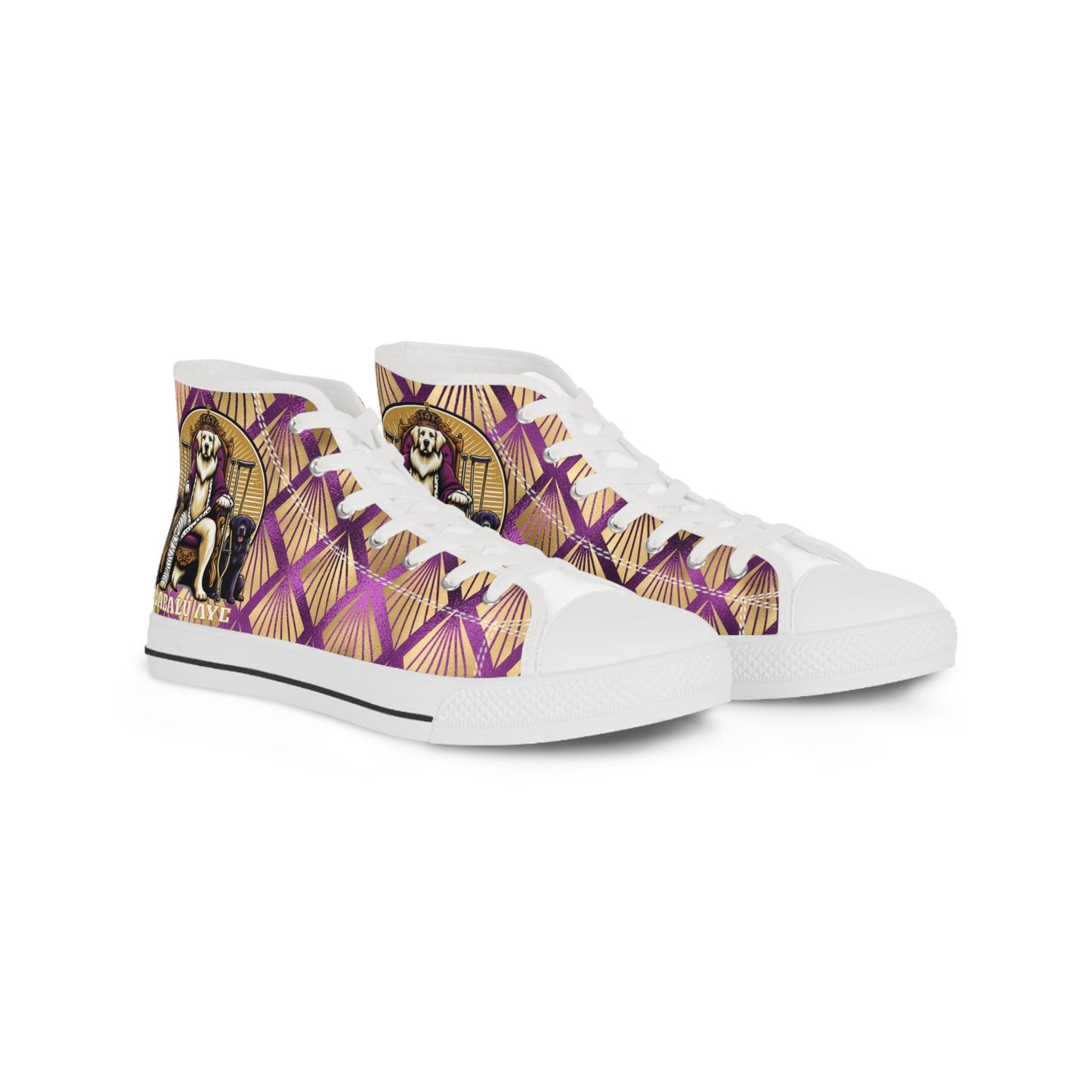 Babalu Aye-inspired sneakers! Gift for devotee or Godparents! san lazaro high top sneakers!