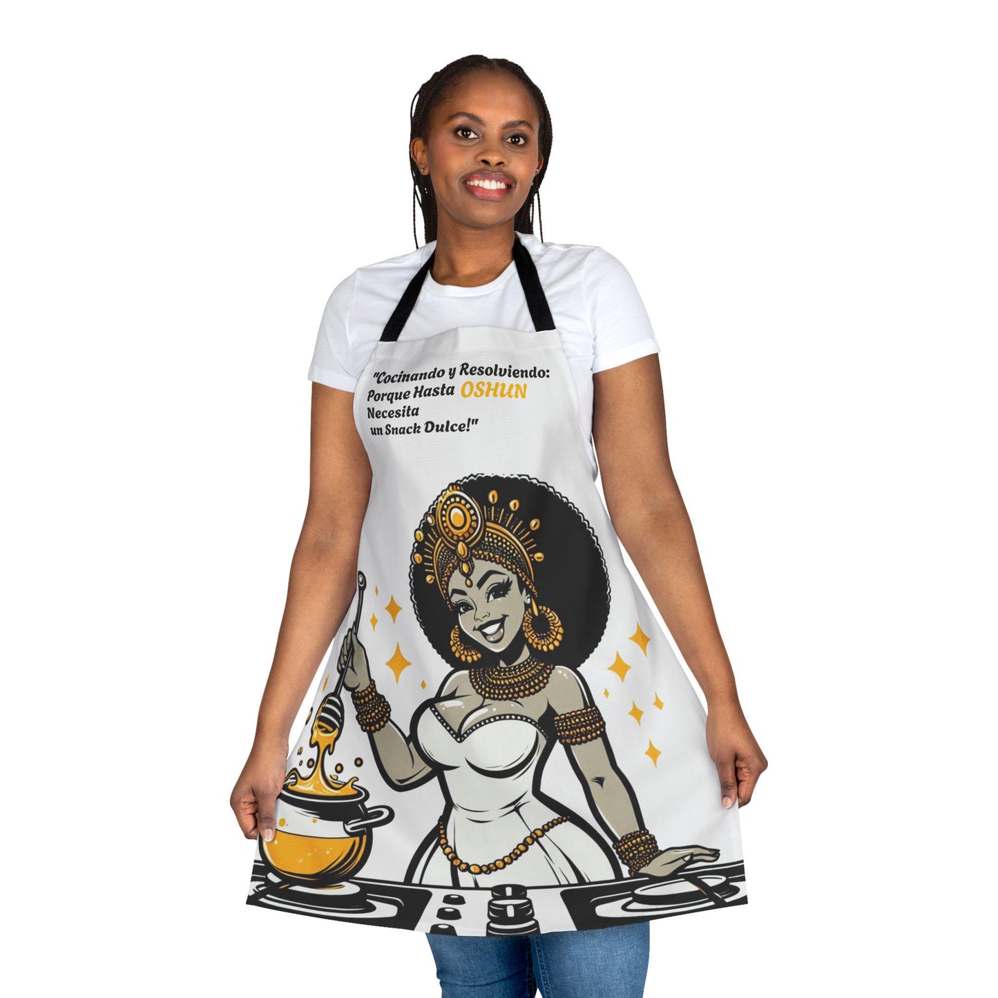 Delantal "Cocinado" de Oshun: ¡Perfecto para el Cocinero! Un regalo encantador para devotos, padrinos o chefs Cute ceremonial Apron of oshun