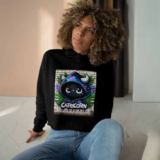 CAPRICORN Crop Hoodie - Zodiac Sign Apparel for Astrology Lovers, Perfect Gift, Trendy Fashion, Unique Style