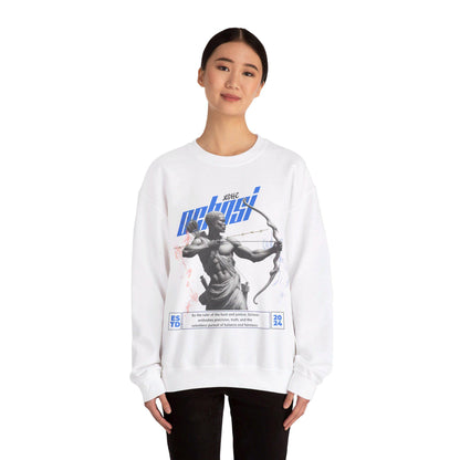 Orisha Ochosi “Marble Royalty” Sweatshirt – Ruler of the Hunt | Gift for Devotee or Godparent