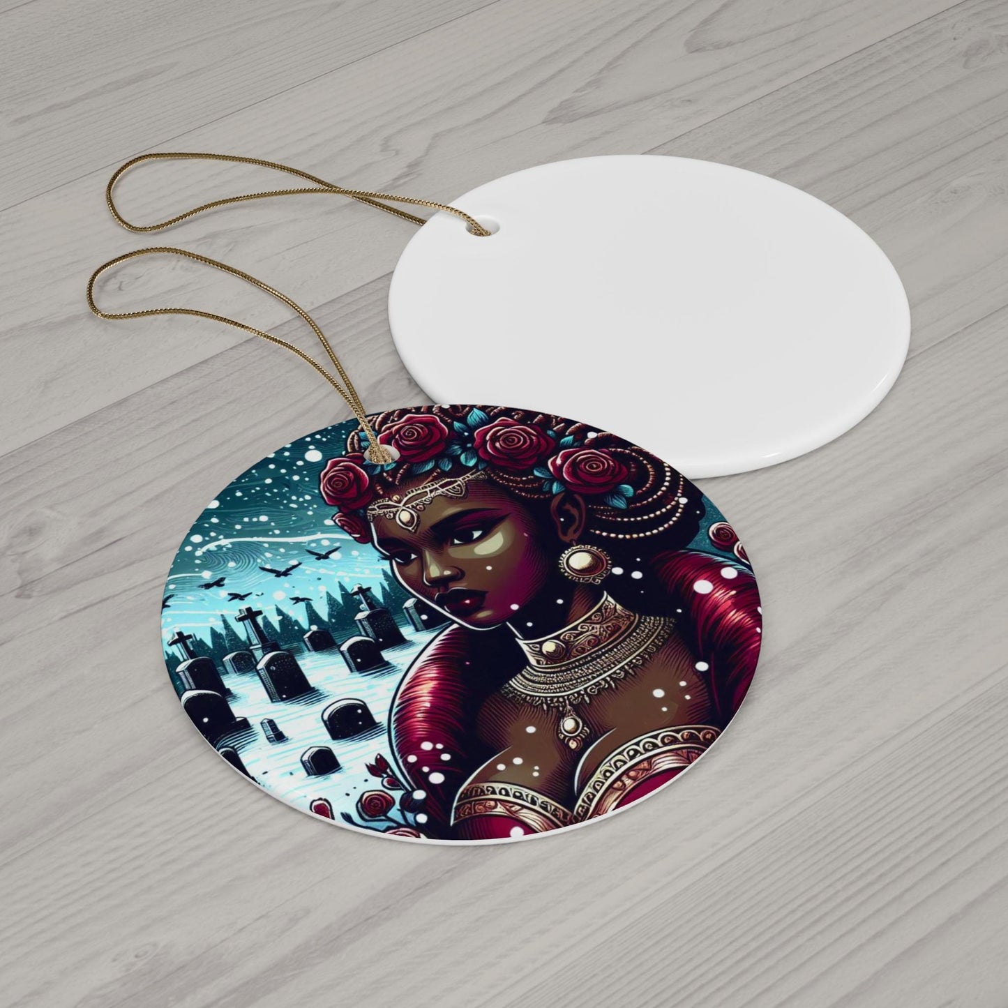 Orisha OYA winter theme Ornament, Orisha festive decor!  Gift for devotee or godparent!