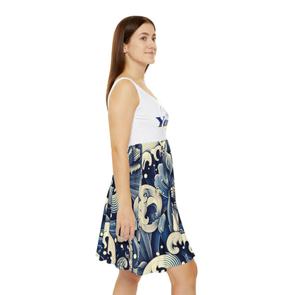 Maferefun YEMAYA Summer Skater Style Dress!Gift for Devotee or Godparent! Lucumi Based Yemaya Dress