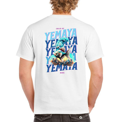 YEMAYA Ashe Shirt! "Child of Yemaya Always" urban style tshirt! Yemaya fish and dolphins Tshirt!