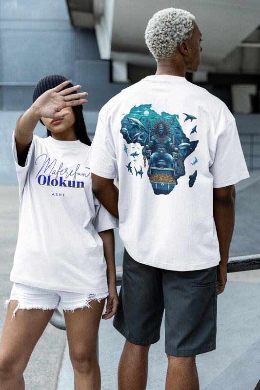 Maferefun Olokun "Ocean King in Africa" T-Shirt - Orisha Gift for Devotee or Godparent