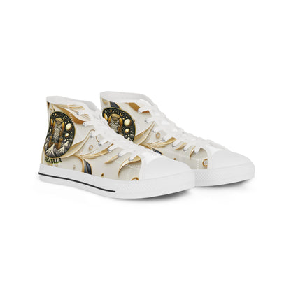 Orisha OBATALA "Calming Whites" High Top Sneakers! Gift for Devotee or godparent! Stylish Spiritual Footwear!