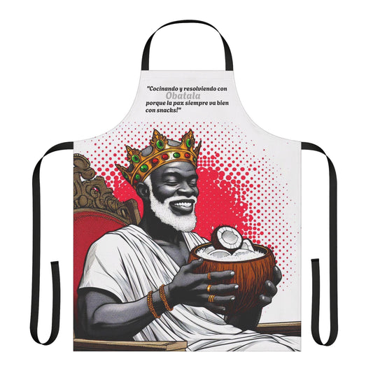 Delantal "Cocinado" de Obatalá: ¡Ideal para el Cocinero! Un regalo sereno para devotos, padrinos o chefs
