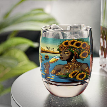 Oshun “Cheers To” Whiskey Style Drinking Glass – Gift for Devotee or Godparent