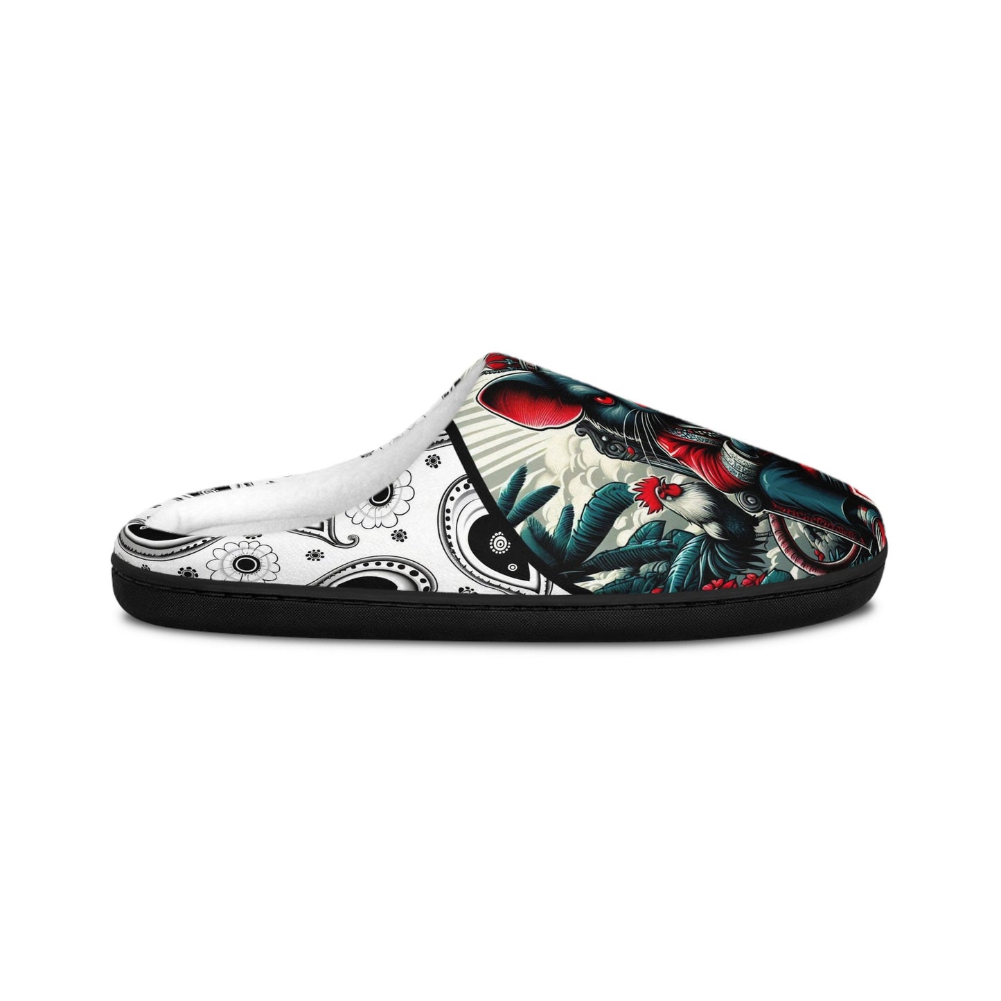 Orisha ESHU " Gangsta Rat" Stylish Comfy indoor slippers, Eshu Ellegua slippers, Gift for Devotee or godparent!