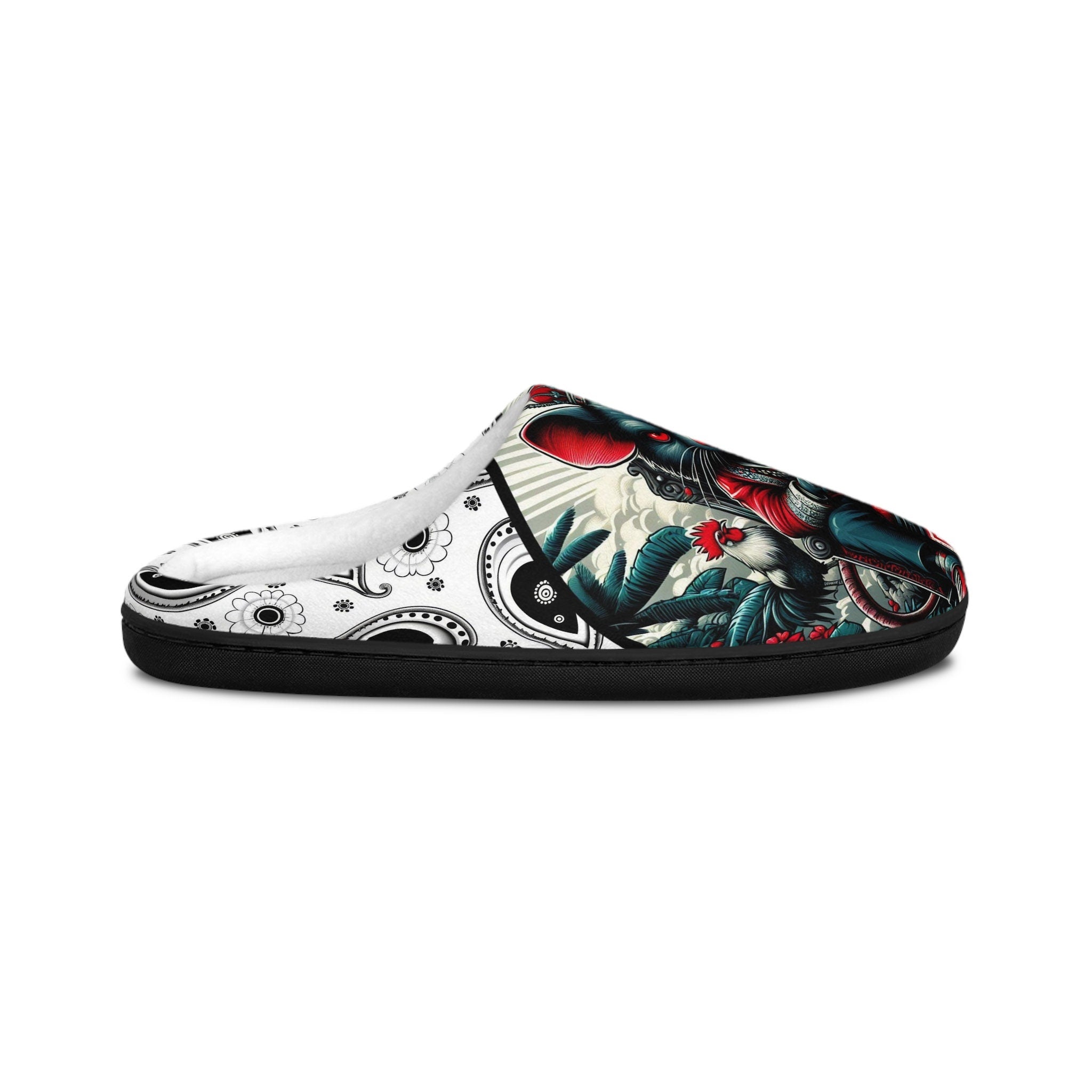 Orisha ESHU " Gangsta Rat" Stylish Comfy indoor slippers, Eshu Ellegua slippers, Gift for Devotee or godparent!