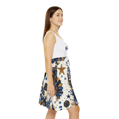 Maferefun OLOKUN Skater Dress – Orisha Inspired | Gift for Devotee or Godparent